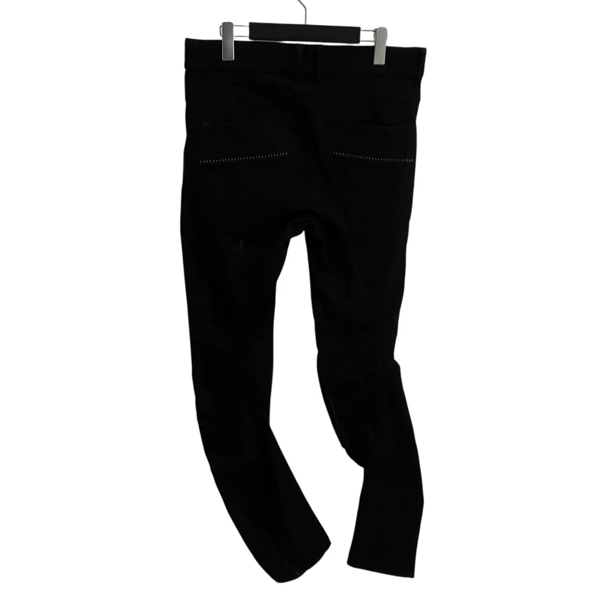 D．HYGEN Patchwork Jacquard Stretch Slim Pants Black SCABパンツS7107-0225A - Image 2