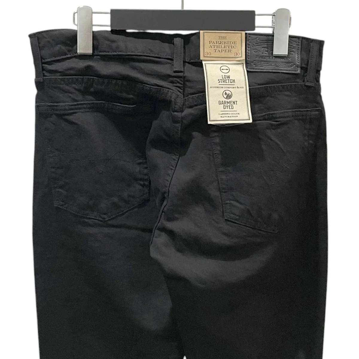 ガーメントダイ ブラックデニムパンツ THE PARKSIDE ATHLETIC TAPER ザ パークサイド アスレチック テーパー  Low Stretch Garment Dyed - Image 4