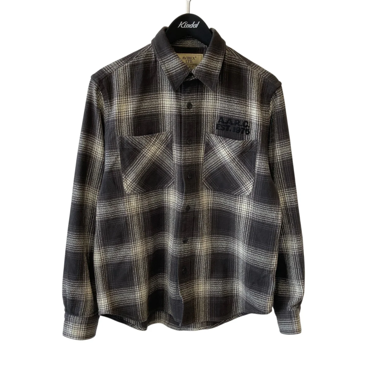 OMBRE CHECK EMB SHIRT長袖シャツ783-6120003