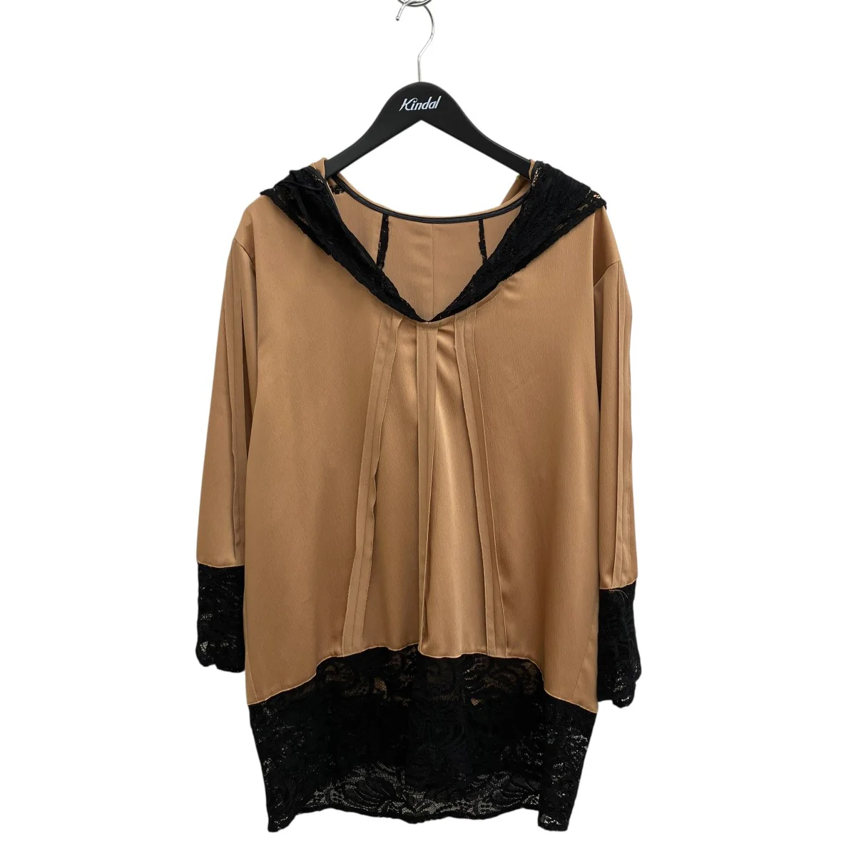 FT satin lace hoodieパーカーF24A-23