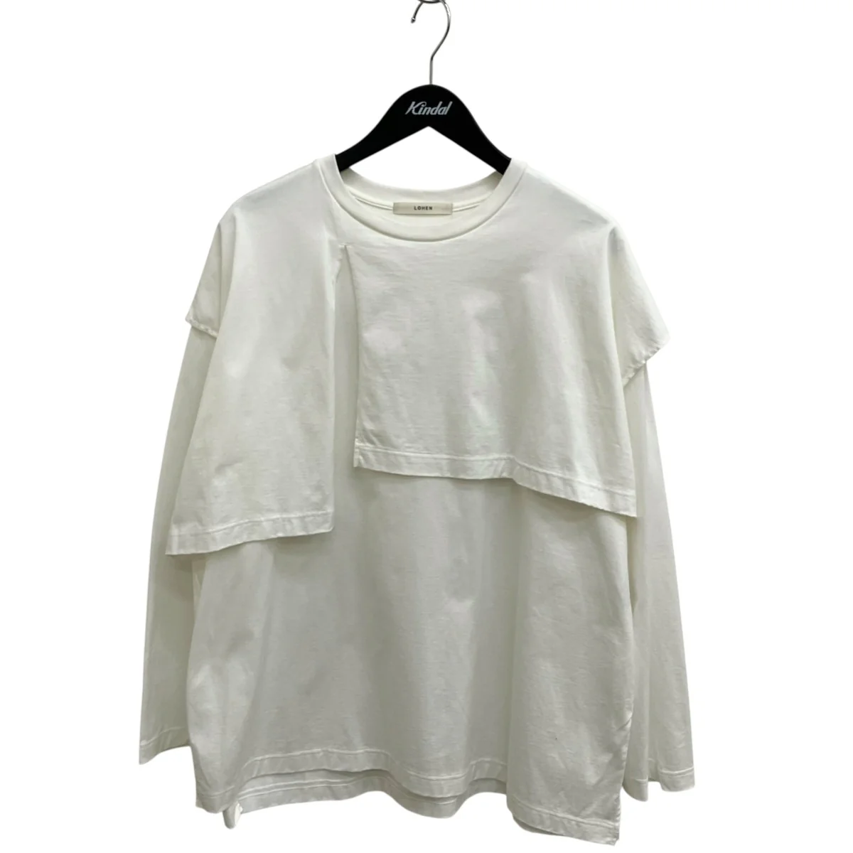 LAYERED SLIT-T-SHIRT長袖カットソーLH25A-CU058-1