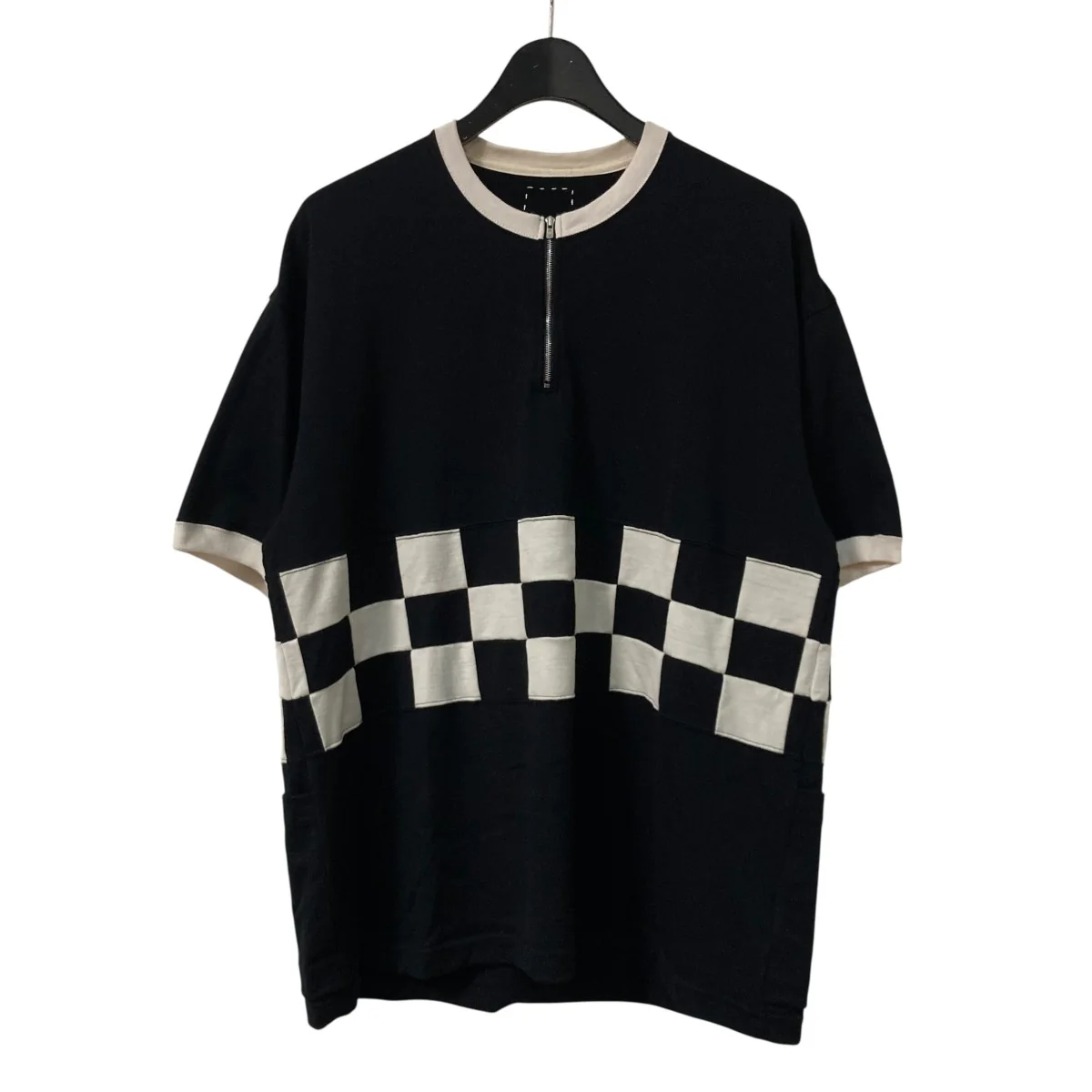 25SSMERCKX CB ZIP P．O． S Sチェッカー柄半袖ニット0125105010007