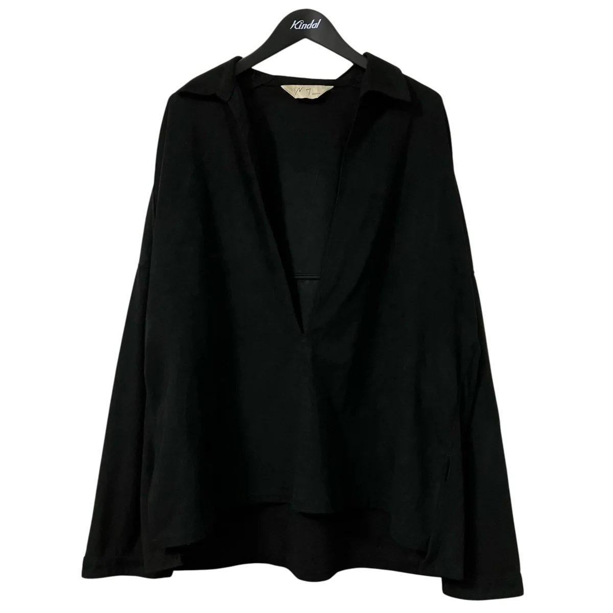 VEGAN LEATHER SKIPPER SHIRTオープンカラー長袖シャツANC SH27