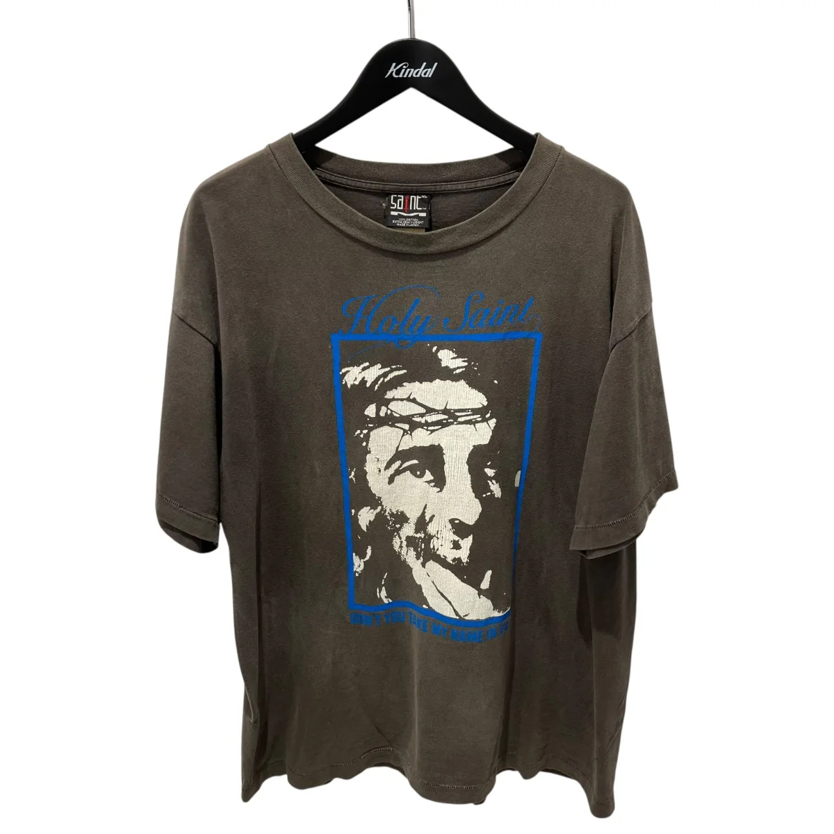 ヴィンテージ加工HOLY SAINTプリントTシャツTシャツSM-S22-0000-015