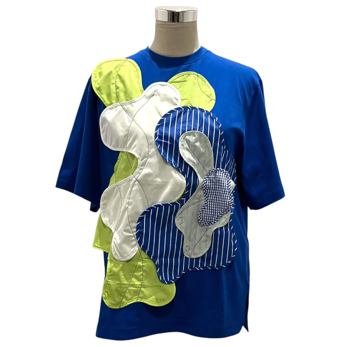 24SS【ソフト天竺 デコラWave T／SH】パッチワークTシャツ300HSS80-2290