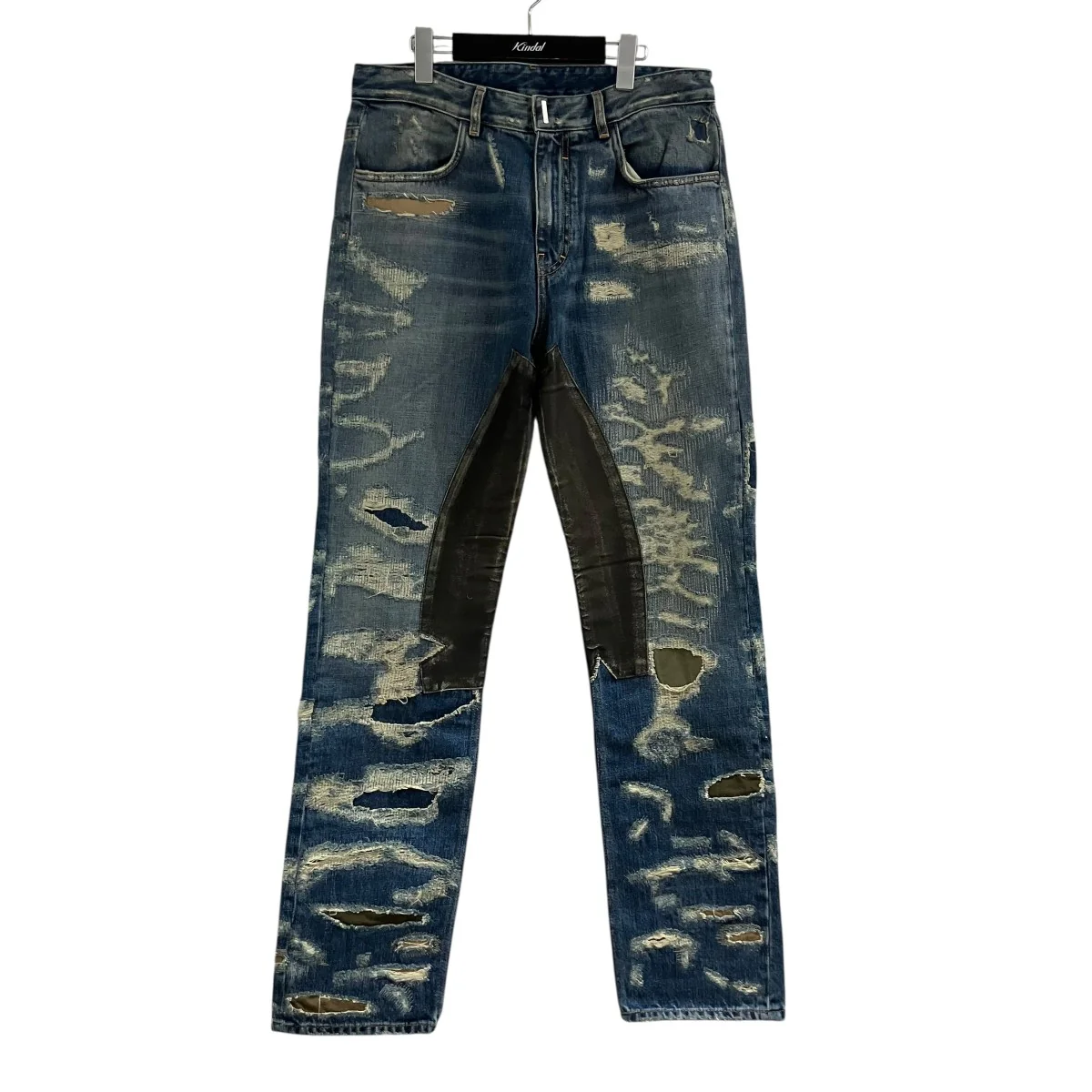 モールスキンデストロイ加工デニムパンツ