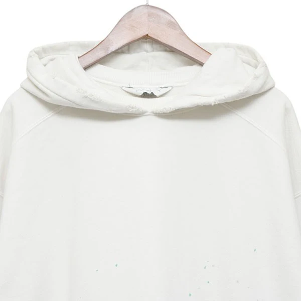 2025SS　DYED DAMAGE HOODDIE　ペンキ加工後付けパーカー　プルオーバースウェットパーカー　ANC-CT91 - Image 3