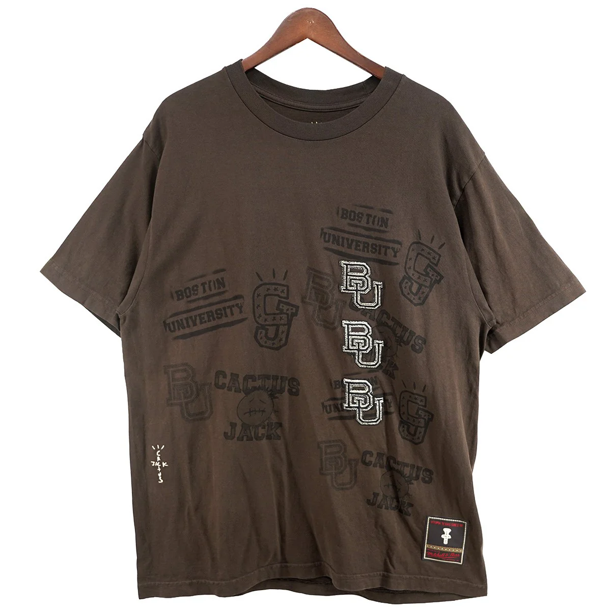 24SS Travis Scott x Mitchell ＆ Ness Michigan State Spartans Seal T-Shirtミシガンステート スパルタンズ シール ロゴ Tシャツ