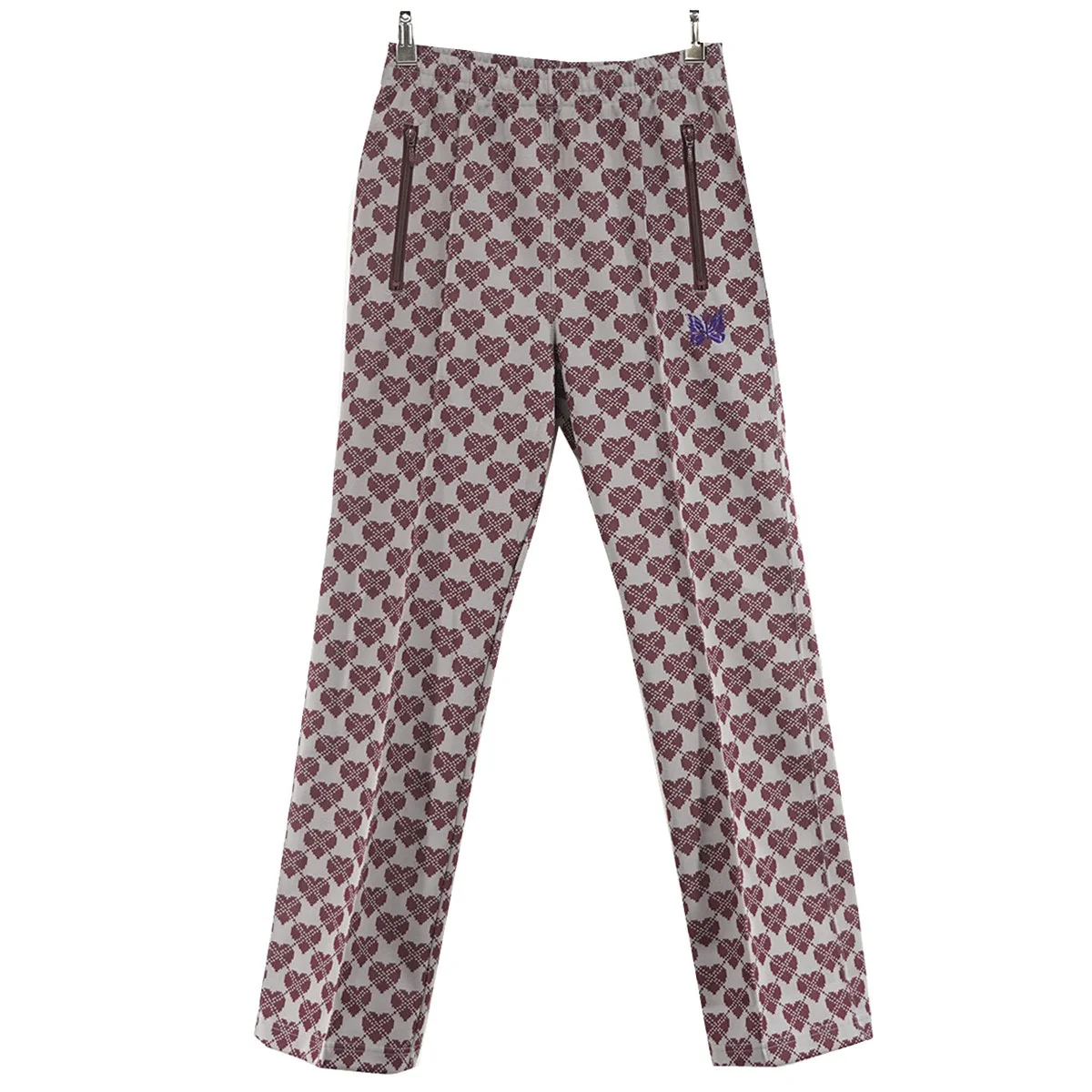23AW Track Pant - Poly Jq． (Heart)ポリジャガード パピヨン アイコン刺繍 ハート柄 イージー トラックパンツ