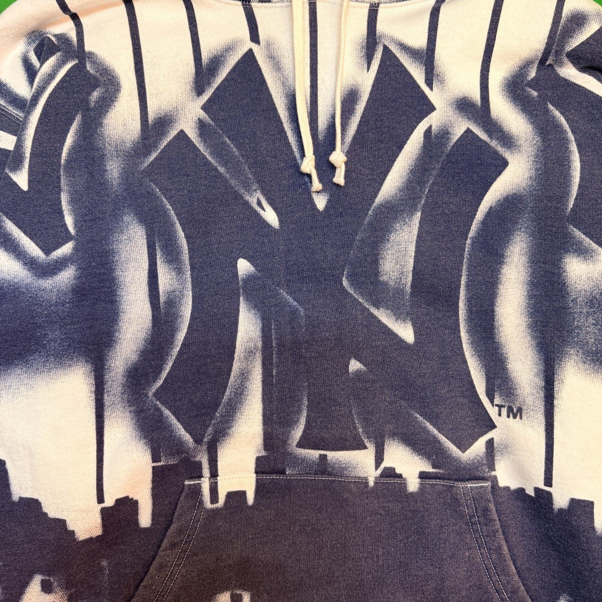 21AW/New York Yankees Airbrush Hooded Sweatshirt／ニューヨークヤンキース エアブラシスウェットパーカー/中国製 - Image 3