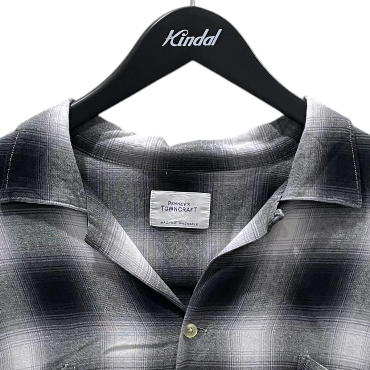 オンブレチェック柄オープンカラー半袖シャツ 60S OMBRE LOOP COLLAR S／S SHIRTS 60s オンブレループカラー ショートスリーブシャツ - Image 3