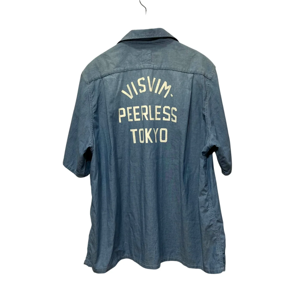 23AWKEESEY SHIRT S S CHAMBRAYバックロゴ半袖シャツ0123405011001