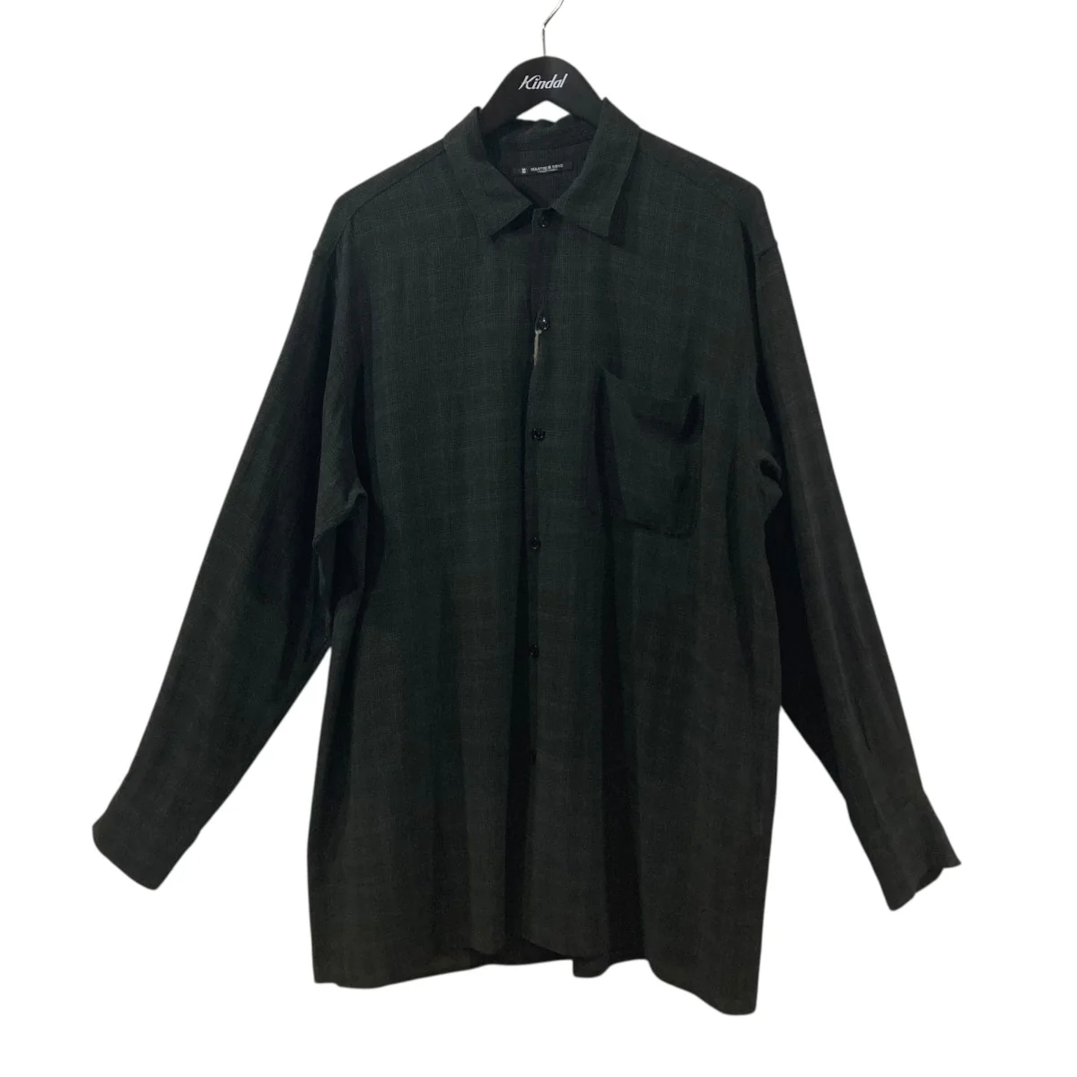 強撚RAYON OPEN COLLAR SHIRTSチェックシャツMT4303-0605A