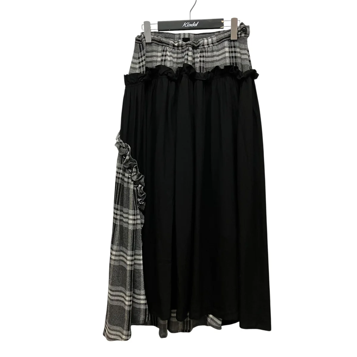 25AWGAUZE PLAID FRILL GATHER SKIRTフリルチェックスカートYL-S14-201