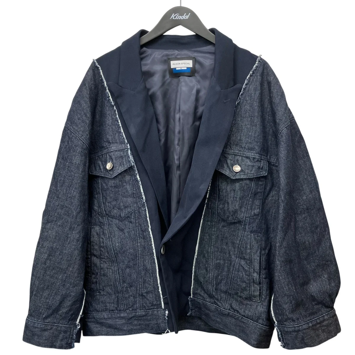 Denim Docking Prime-Over Peaked Lapel Jacketデニムドッキングプライムジャケット