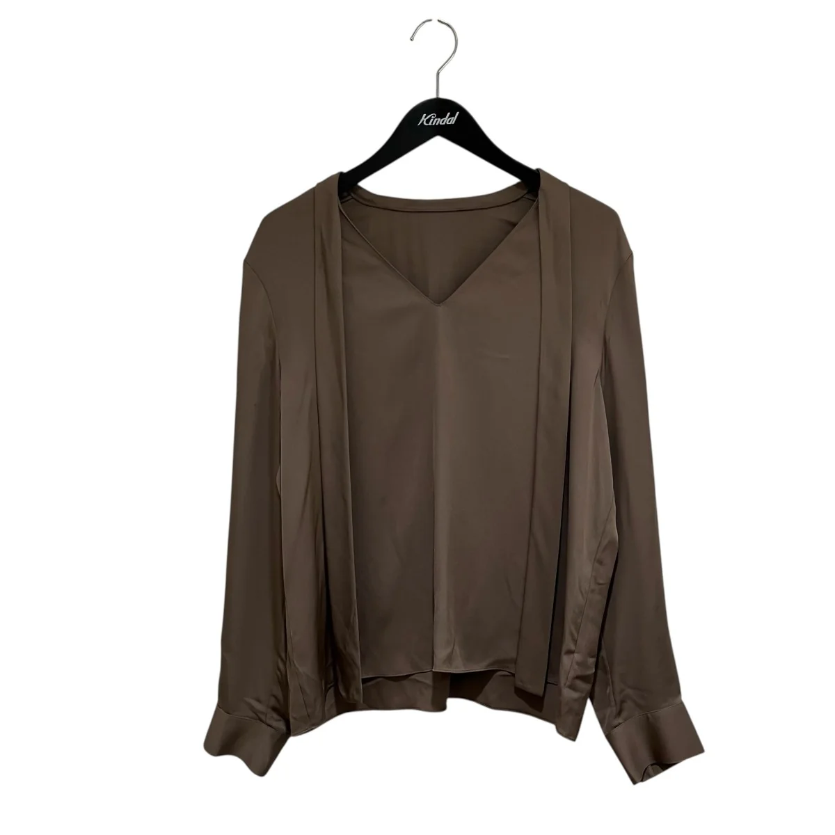 Modern Georgette Open Nk Tie Blouse長袖ブラウス01-5108210-350-906
